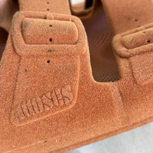 Freedom Moses Sandals 42 43 12 Tan Velveteen Rust Boho Comfort Western Travel - Picture 6 of 7